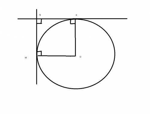 Mn и nk- отрезки касательных,проведённых к окружности с центром о. угол mnk= 90° найдите радиус окру
