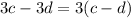 3c-3d=3(c-d)