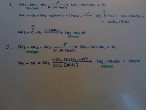 Получите из пропана с минимальным количеством промежуточных стадий следующие вещества бутановая кисл