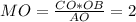 MO= \frac{CO*OB}{AO}=2