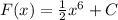 F(x) = \frac{1}{2} x^{6} + C