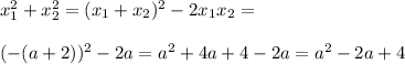 x^2_1+x^2_2=(x_1+x_2)^2-2x_1x_2=\\\\(-(a+2))^2-2a=a^2+4a+4-2a=a^2-2a+4