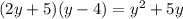 (2y+5)(y-4)=y^2+5y