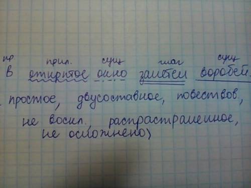 Содним словосочетанием составить и записать предложение. выполнить синтаксический разбор предложения