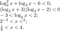 \log^{2} _2x +\log_2x -6