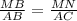 \frac{MB}{AB}= \frac{MN}{AC}