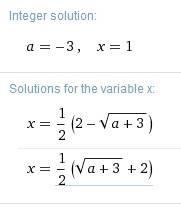 Взависимости от значений параметра a решить уравнение √4*x+a=2*x-1 (под корнем выражение 4*x+a)
