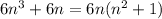 6n^{3}+6n=6n(n^{2}+1)