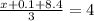 \frac{x+0.1+8.4}{3} =4