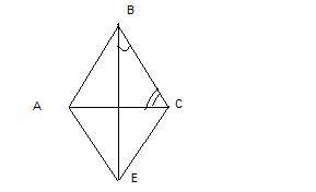 Одна из диагоналей ромба образует с стороной ромба угол, в два раза меньший угла, который образует с