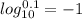 log^{0.1} _{10}= -1