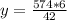 y = \frac{574*6}{42}