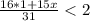 \frac{16*1+15x}{31}