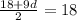 \frac{18+9d}{2}=18