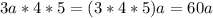 3a*4*5=(3*4*5)a=60a