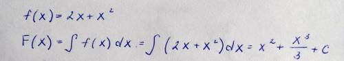 Найти функции производной ,которой является функция f(x)=2x+x^2