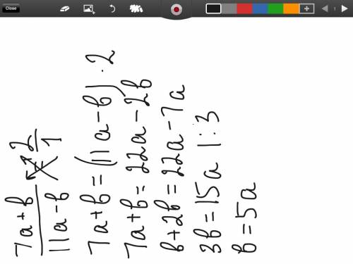 Найдите значение выражения a/4b если 7a+b/11a-b = 2