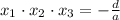 x_1\cdot x_2\cdot x_3=-\frac{d}{a}