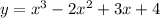 y=x^{3} -2x^{2} +3x+4