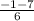 \frac{-1-7}{6}