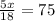 \frac{5x}{18} =75