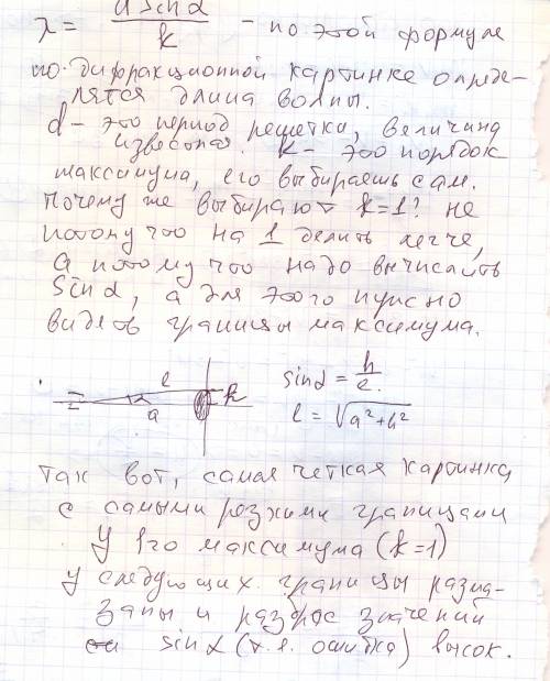 Чому вимірювання довжини хвилі світла краще проводити за дифракційним спектром 1-го порядку?