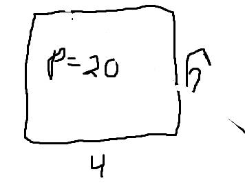Периметр прямоугольника равен 20 см, а одна из его сторон равнв 6 см. а) найдите вторую сторону прям