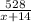 \frac{528}{x+14}