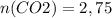 n(CO2)=2,75