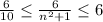 \frac{6}{10} \leq \frac{6}{n^2+1} \leq 6