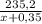 \frac{235,2}{x+0,35}