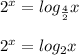 2^{x}=log_{\frac{4}{2}}{x}\\\\2^{x}=log_2x