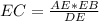 EC= \frac{AE*EB}{DE}