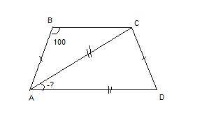 Втрапеции abcdab=cd, ac=ad и ∠abc=100∘. найдите угол cad. ответ дайте в градусах. распишите