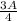 \frac{3A}{4}