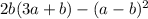 2b(3a+b)-(a-b)^{2}