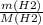 \frac{m(H2)}{M(H2)}