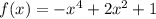 f(x)=-x^4+2x^2 +1