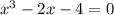 x^3-2x-4=0