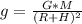 g= \frac{G*M}{(R+H)^2}