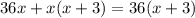 36x+x(x+3)=36(x+3)