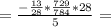 = \frac{- \frac{13}{28}* \frac{729}{784} *28 }{5} =