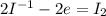 2I^{-1} - 2e = I_2