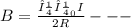 B= \frac{μ μ_{0} I}{2R} ---