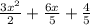 \frac{3x^{2} }{2} + \frac{6x}{5} + \frac{4}{5}