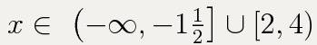 Решить неравенство методом интервалов (x-2)(2x+3)/4-x ≥0