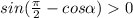 sin(\frac{\pi}{2}-cos \alpha)0