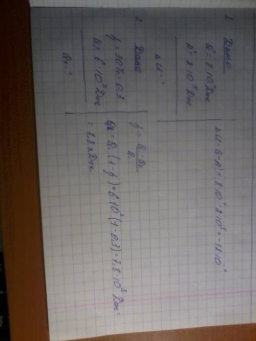 1.газу сообщили 80 кдж теплоты,он совершил работу 200 кдж.чему равно изменение его внутренней энерги