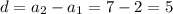 d=a_2-a_1=7-2=5