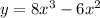 y=8x^3-6x^2